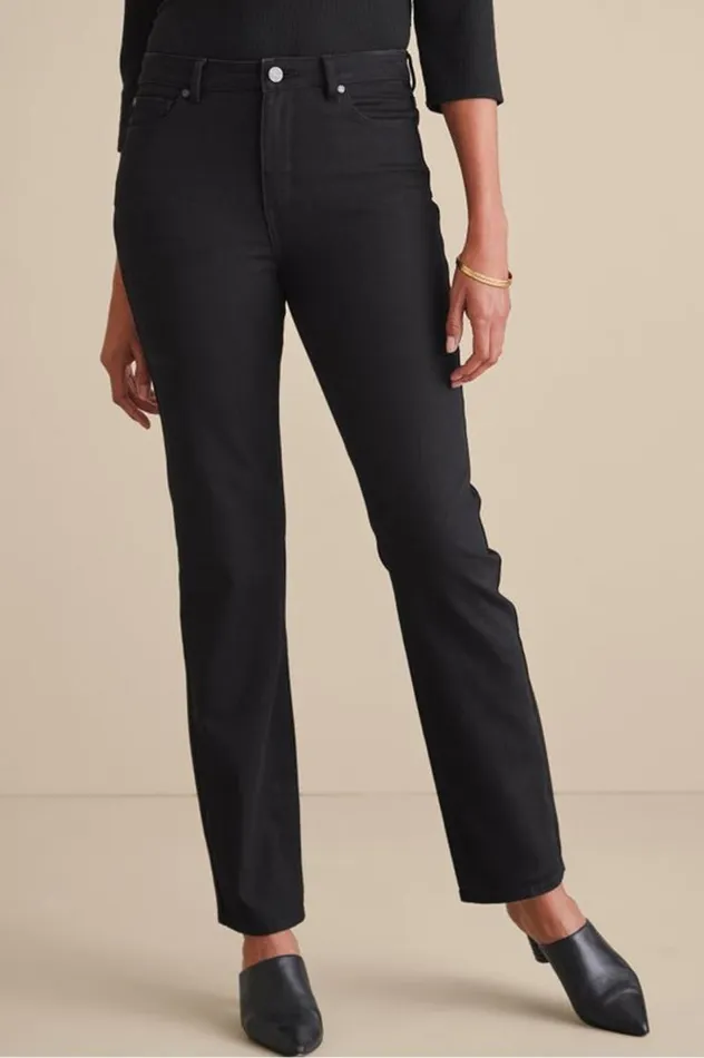Women Ultimate Denim Straight Leg Jeans Black Soft Surroundings Jeans Women Ultimate Denim Straight Leg Jeans Black Soft Surroundings Jeans