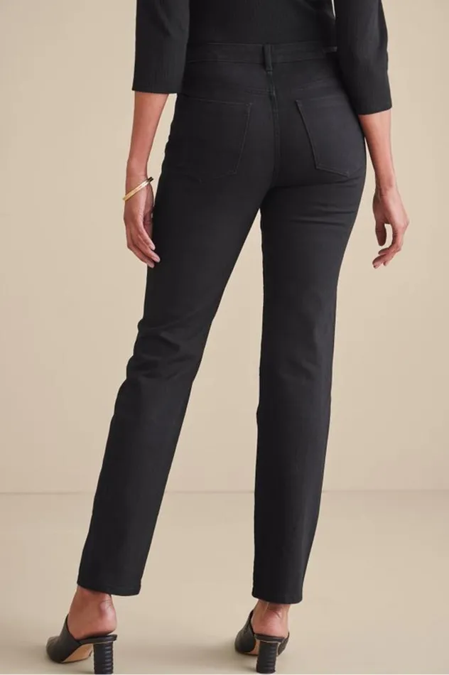 Women Ultimate Denim Straight Leg Jeans Black Soft Surroundings Jeans Women Ultimate Denim Straight Leg Jeans Black Soft Surroundings Jeans