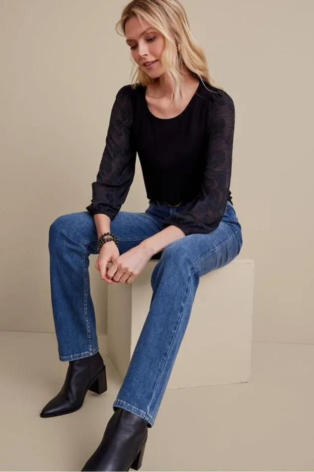 Women Ultimate Denim Straight Leg Jeans Black Soft Surroundings Jeans Women Ultimate Denim Straight Leg Jeans Black Soft Surroundings Jeans