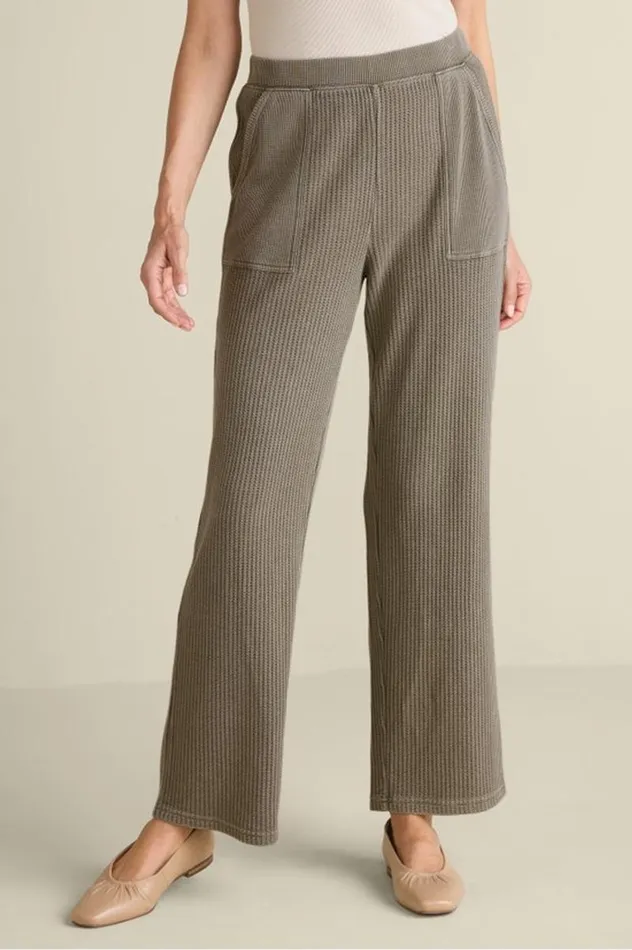 Women Vala Waffle PullOn Pants Dusty Olive Soft Surroundings Pants