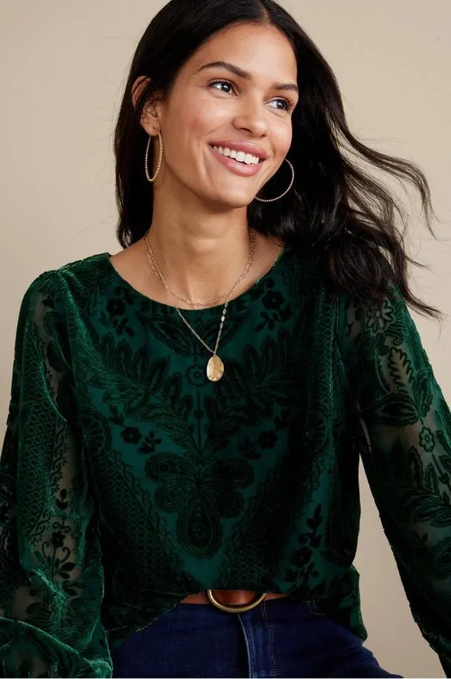 Women Vanetta Velvet Top Sapphire Soft Surroundings Tops Women Vanetta Velvet Top Sapphire Soft Surroundings Tops