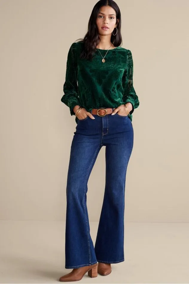 Women Vanetta Velvet Top Sapphire Soft Surroundings Tops Women Vanetta Velvet Top Sapphire Soft Surroundings Tops