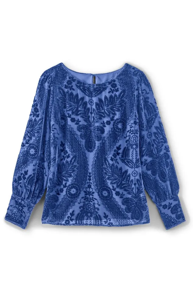 Women Vanetta Velvet Top Sapphire Soft Surroundings Tops Women Vanetta Velvet Top Sapphire Soft Surroundings Tops
