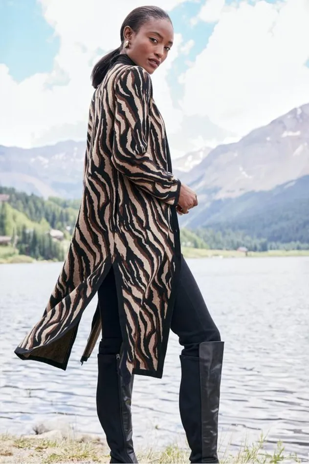 Women Veronica Jacquard Cardigan Neutral Animal Soft Surroundings Sweaters and Cardigans Women Veronica Jacquard Cardigan Neutral Animal Soft Surroundings Sweaters and Cardigans