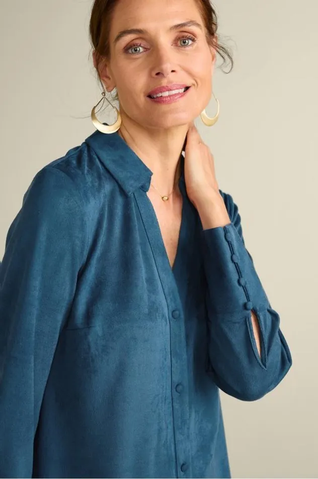 Women Vida Faux Suede Tunic Saddle Soft Surroundings Tops Women Vida Faux Suede Tunic Saddle Soft Surroundings Tops