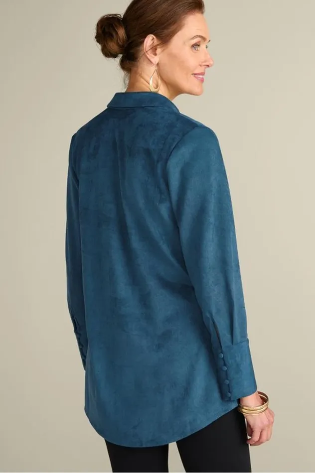Women Vida Faux Suede Tunic Saddle Soft Surroundings Tops Women Vida Faux Suede Tunic Saddle Soft Surroundings Tops