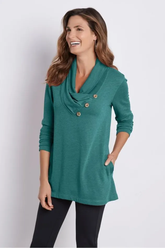 Women Westminster Tunic Sweatshirt Black Soft Surroundings Tops Women Westminster Tunic Sweatshirt Black Soft Surroundings Tops