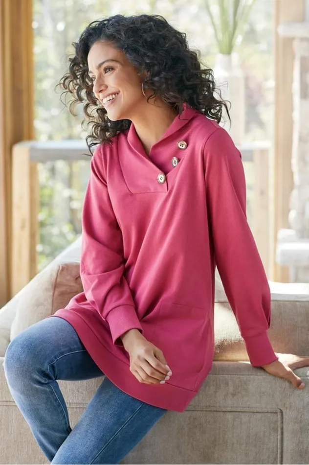 Women Winifred Pullover Cinnamon Soft Surroundings Tops