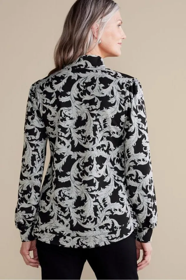 Women Winona Pullover Neutral Scroll Soft Surroundings Tops Women Winona Pullover Neutral Scroll Soft Surroundings Tops