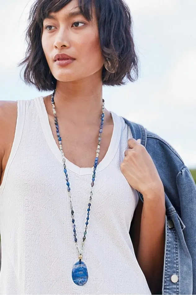 Women Yarra Pendant Necklace Lapis Soft Surroundings Jewelry Women Yarra Pendant Necklace Lapis Soft Surroundings Jewelry