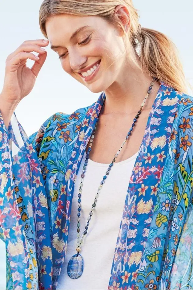 Women Yarra Pendant Necklace Lapis Soft Surroundings Jewelry Women Yarra Pendant Necklace Lapis Soft Surroundings Jewelry