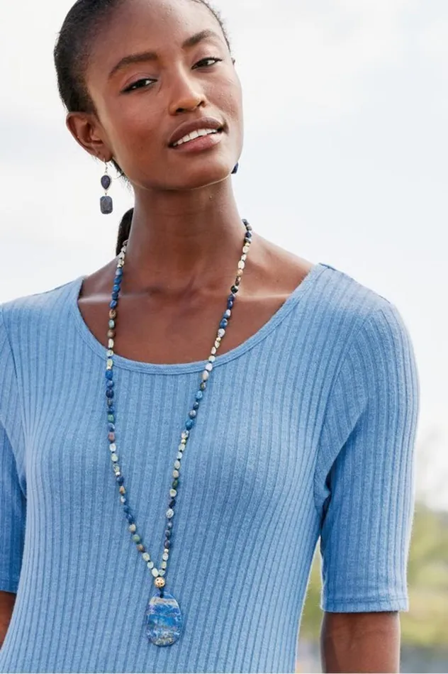 Women Yarra Pendant Necklace Lapis Soft Surroundings Jewelry Women Yarra Pendant Necklace Lapis Soft Surroundings Jewelry