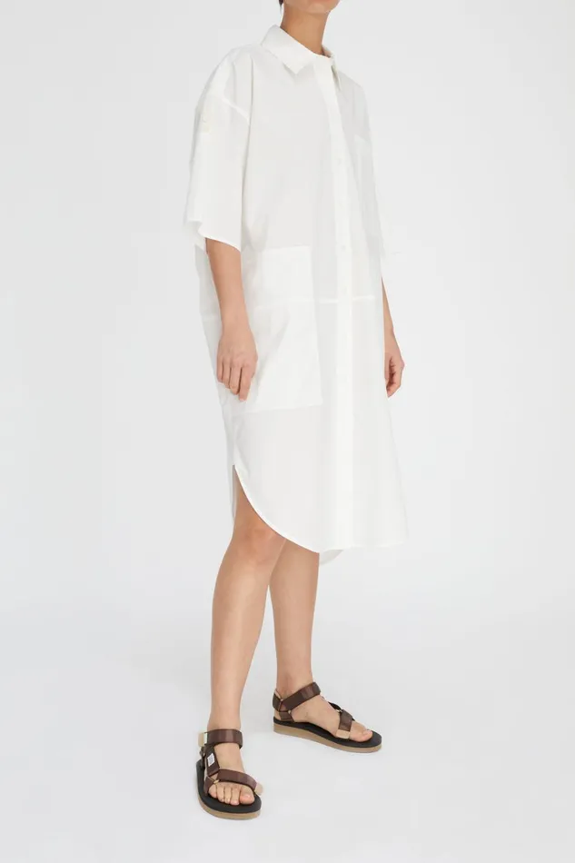 Workroom Women Lee Mathews LM Poplin SS Shirt Dress