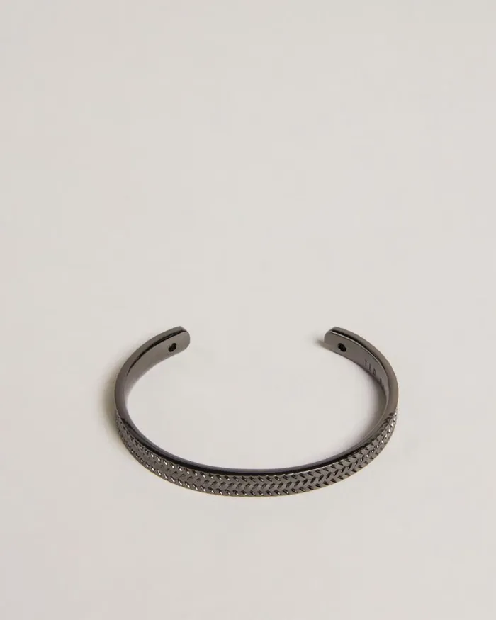 Woven Embossed Bangle Black Men Ted Baker Watches and Jewelry Woven Embossed Bangle Black Men Ted Baker Watches and Jewelry