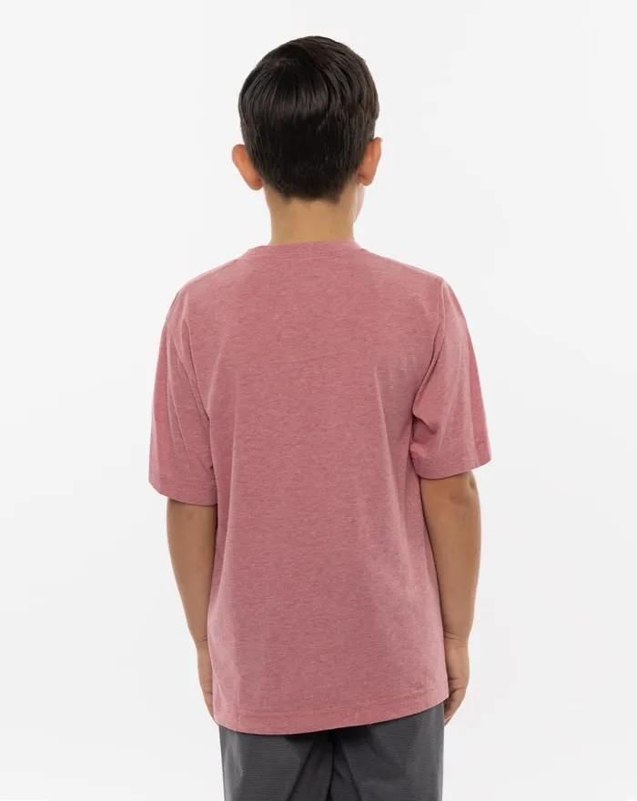 Youth Youth Tops TravisMathew FEELING LOCO YOUTH TEE Heather Earth Red