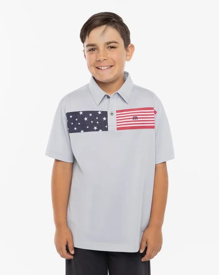 Youth Youth Tops TravisMathew SEA TO SEA YOUTH POLO Heather Light Grey