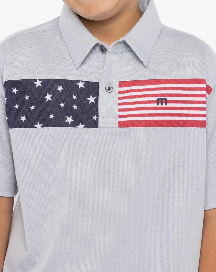 Youth Youth Tops TravisMathew SEA TO SEA YOUTH POLO Heather Light Grey