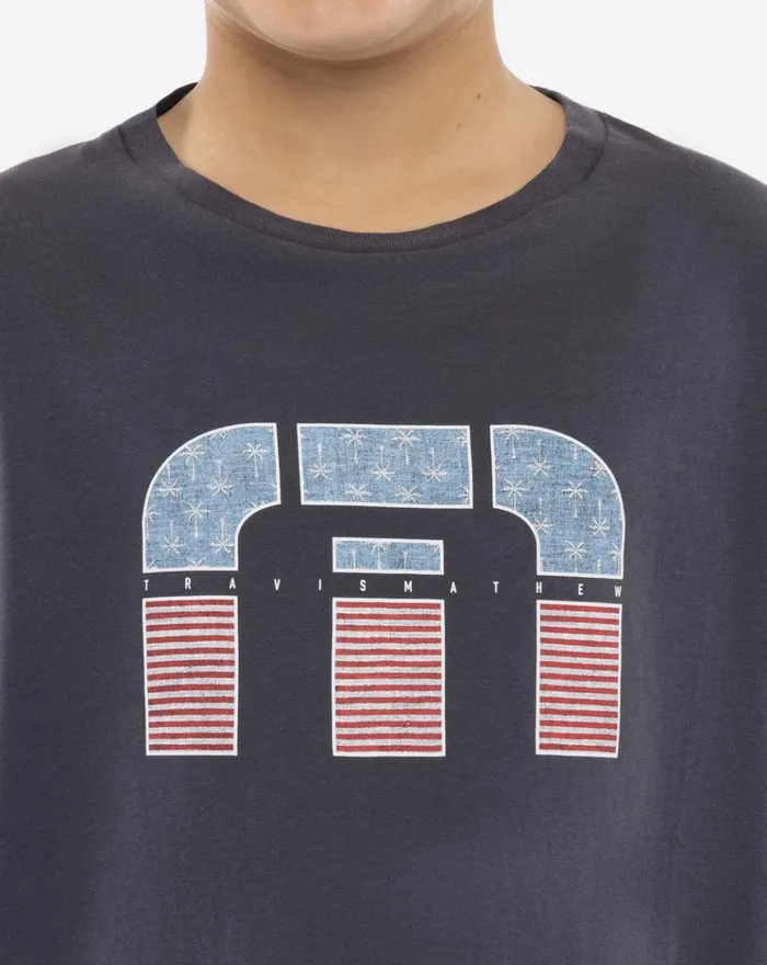 Youth Youth Tops TravisMathew SOLAR FLARE YOUTH TEE Blue Nights