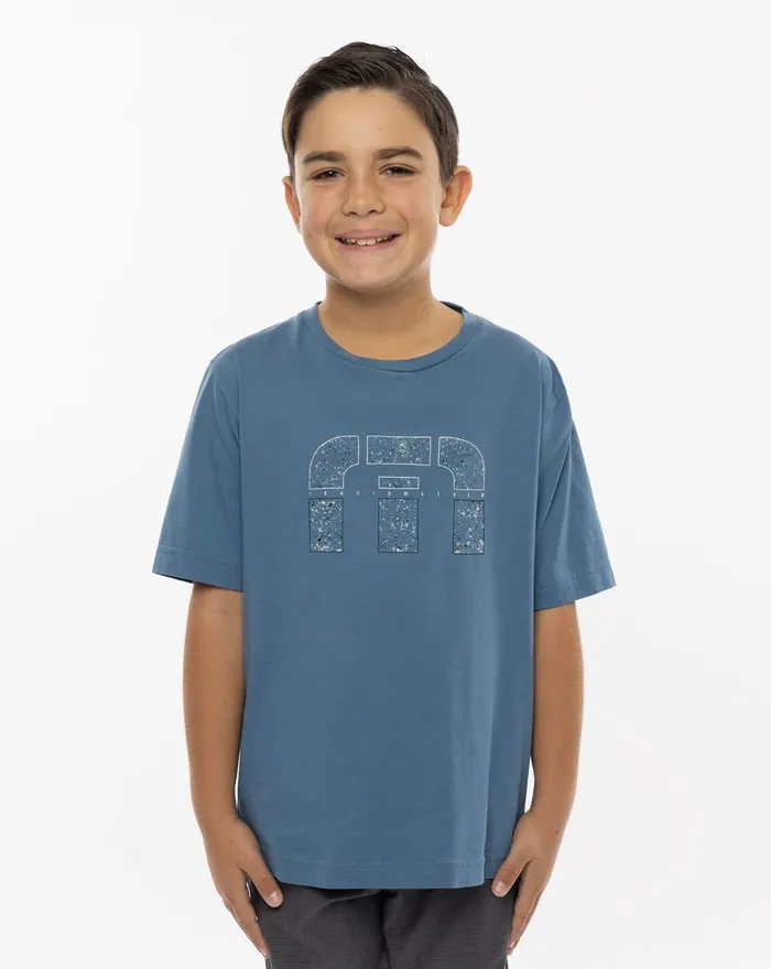 Youth Youth Tops TravisMathew SPLATTER PRINT ICON YOUTH TEE Stellar Blue