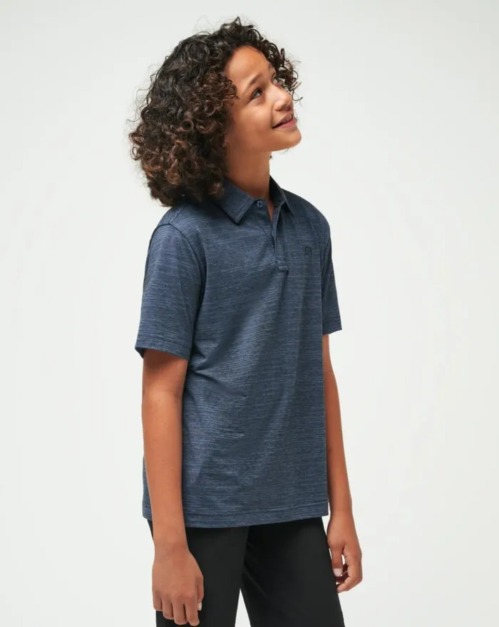 Youth Youth Tops TravisMathew THE HEATER YOUTH POLO Vintage Indigoblack