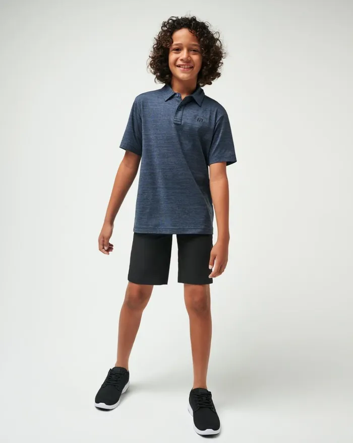 Youth Youth Tops TravisMathew THE HEATER YOUTH POLO Vintage Indigoblack