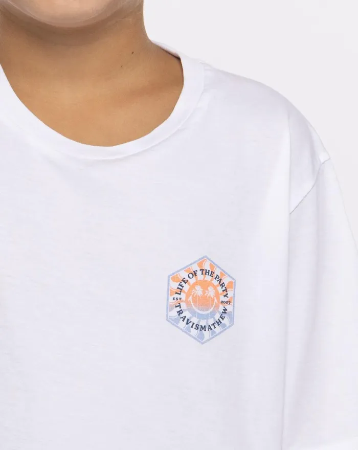 Youth Youth Tops TravisMathew TRIP OF THE YEAR YOUTH TEE White Youth Youth Tops TravisMathew TRIP OF THE YEAR YOUTH TEE White