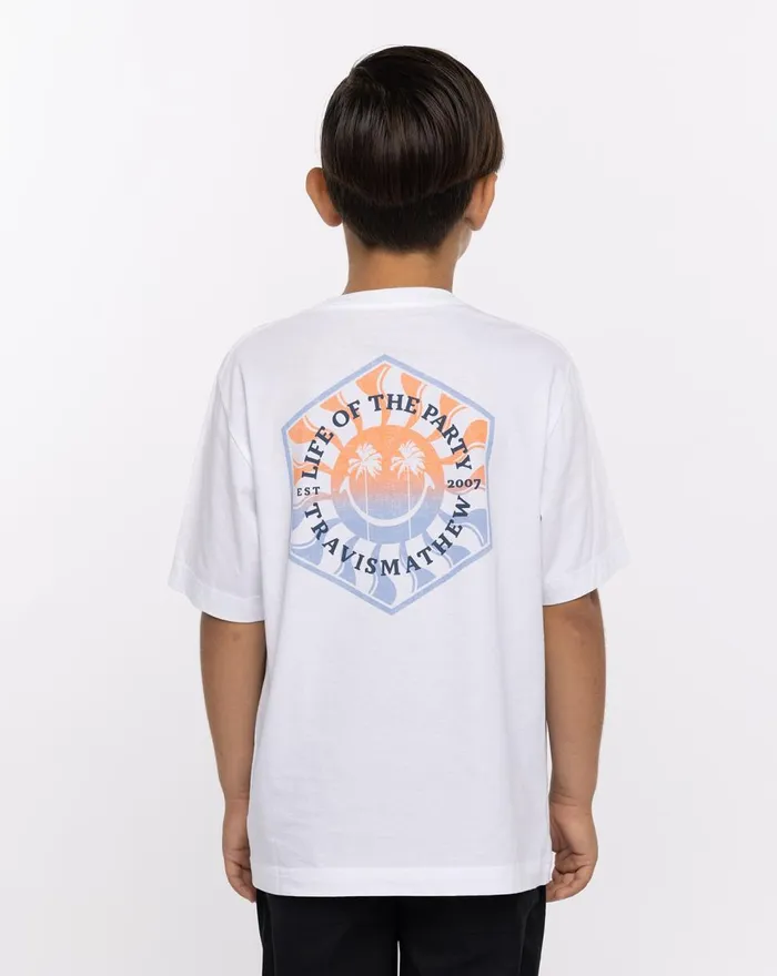 Youth Youth Tops TravisMathew TRIP OF THE YEAR YOUTH TEE White Youth Youth Tops TravisMathew TRIP OF THE YEAR YOUTH TEE White