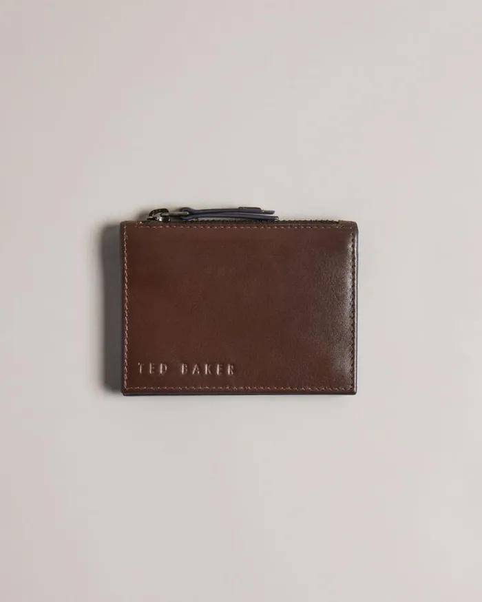 Zipped Cardholder BrownChocolate Men Ted Baker Wallets and Card Holders Zipped Cardholder BrownChocolate Men Ted Baker Wallets and Card Holders