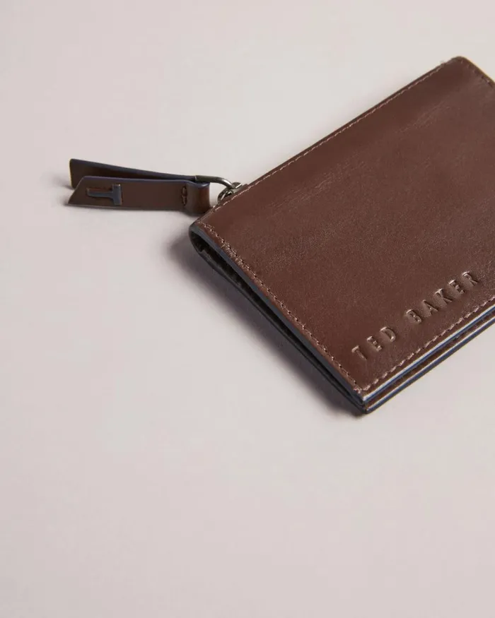 Zipped Cardholder BrownChocolate Men Ted Baker Wallets and Card Holders Zipped Cardholder BrownChocolate Men Ted Baker Wallets and Card Holders