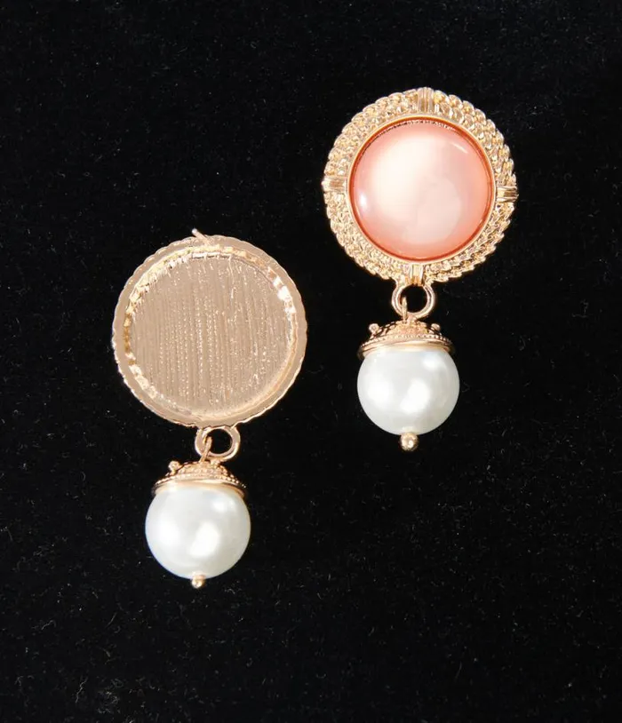 1920s Pink Pearl Art Deco Earrings Accessories Unique Vintage Earrings