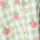 1940s Light Green Gingham and Peaches Flare Dress Dresses Unique Vintage Pocket Dresses
