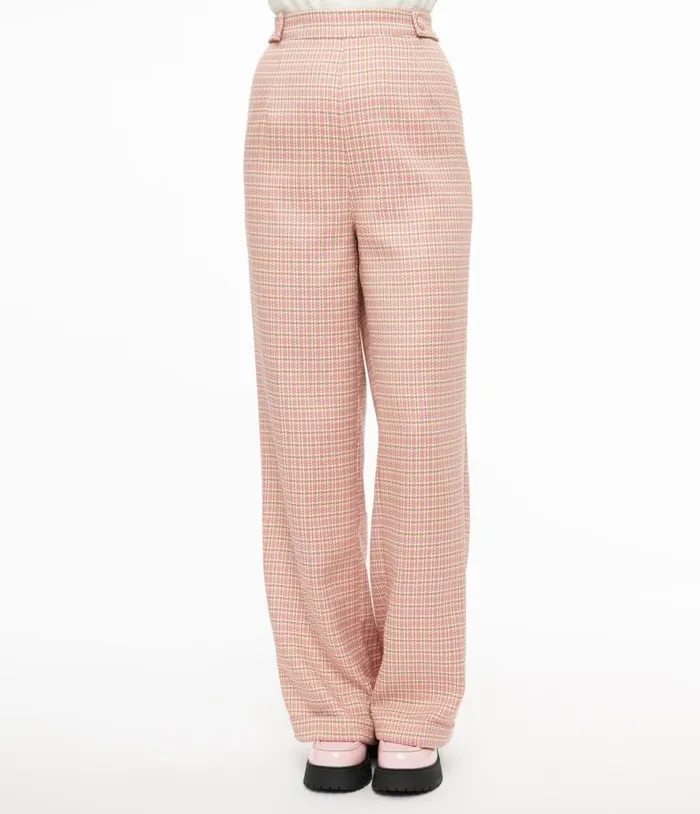 1940s Pink Check Ruby Trousers Clothing Unique Vintage Pants