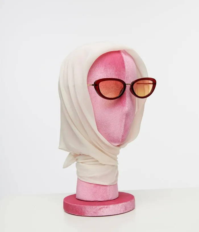 1950s Beige Chiffon Hair Scarf Accessories Unique Vintage Gloves and Scarves