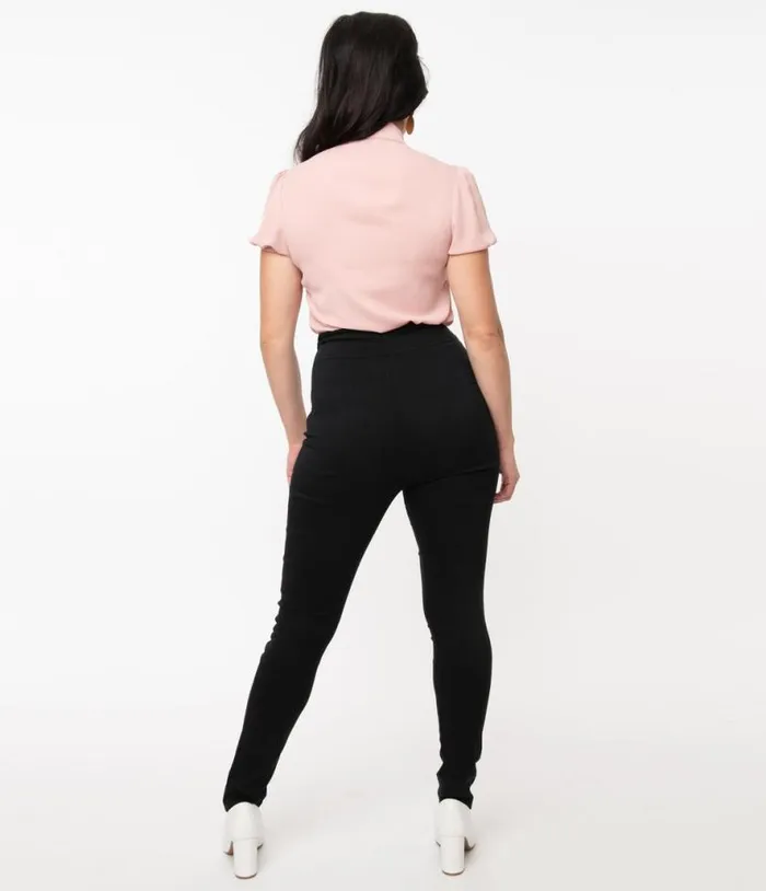 1950s Black High Waist Rizzo Cigarette Pants Clothing Unique Vintage Pants