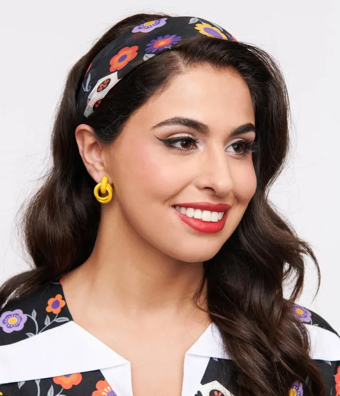 1950s Dia De Los Muertos Sugar Skull Print Hair Scarf AccessoriesHalloween Unique Vintage Accessories 1950s Dia De Los Muertos Sugar Skull Print Hair Scarf AccessoriesHalloween Unique Vintage Accessories