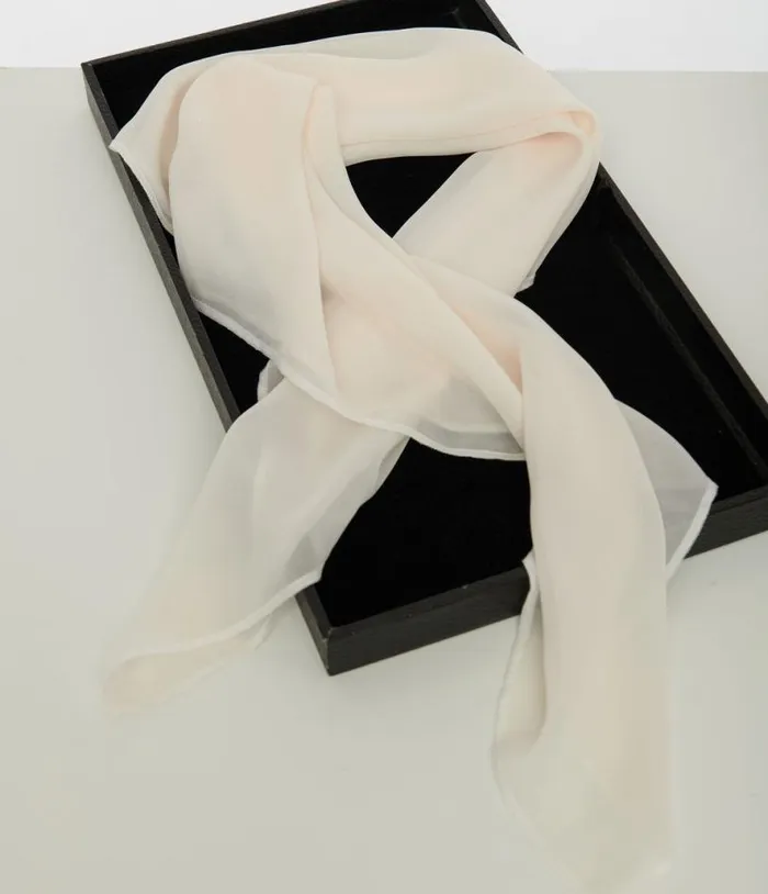 1950s Off White Hair Scarf Accessories Unique Vintage Gloves and Scarves