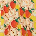 1950s Yellow and Red Apple Print Cotton Halter Swing Dress Dresses Unique Vintage Pocket Dresses