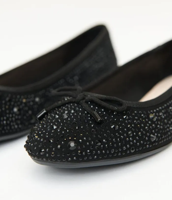 1960s Black Sparkle Flats Shoes Unique Vintage Flats