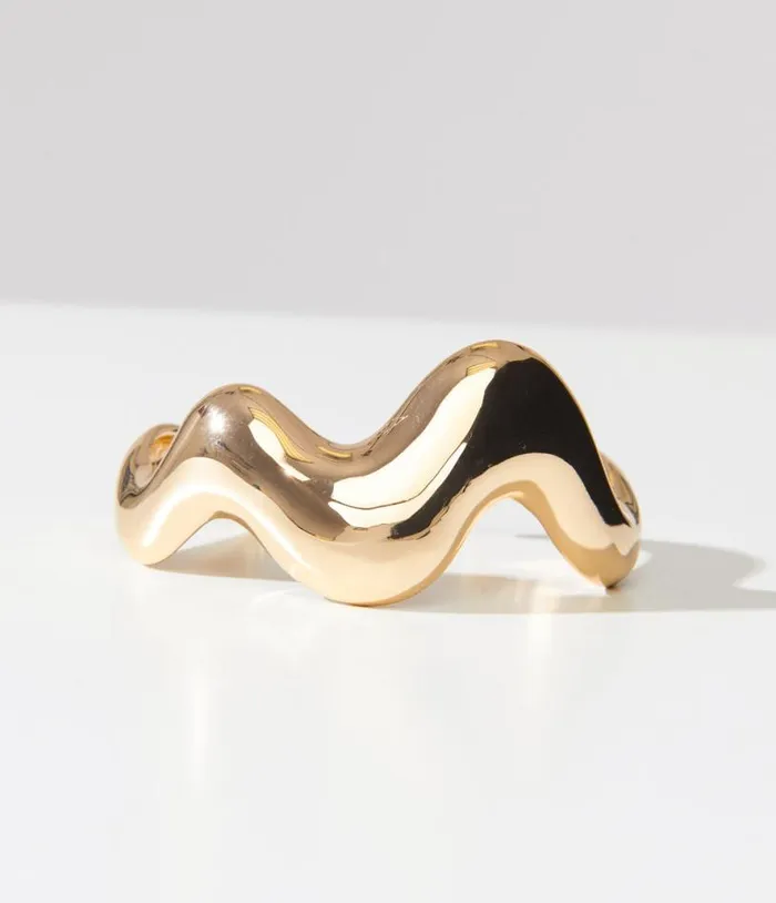 1960s Gold Wavy Bracelet Accessories Unique Vintage Bracelets