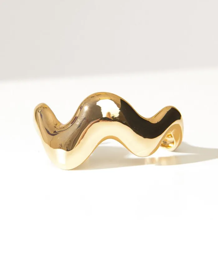 1960s Gold Wavy Bracelet Accessories Unique Vintage Bracelets