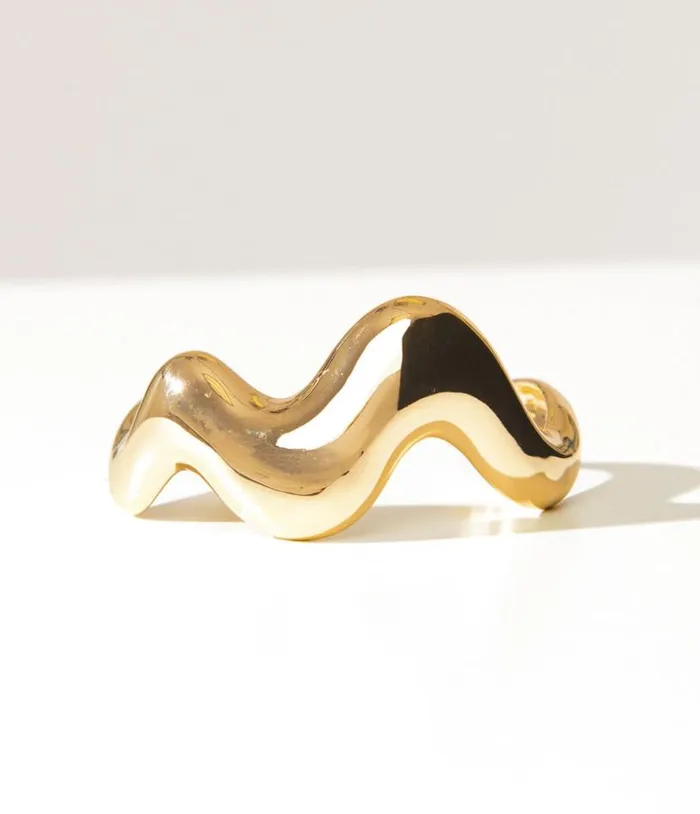 1960s Gold Wavy Bracelet Accessories Unique Vintage Bracelets
