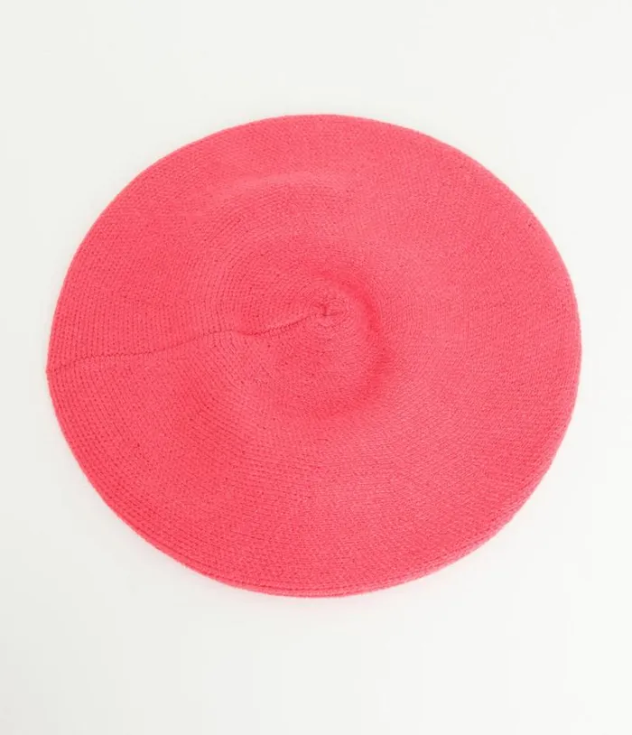 1960s Hot Pink Stretch Beret Accessories Unique Vintage Berets