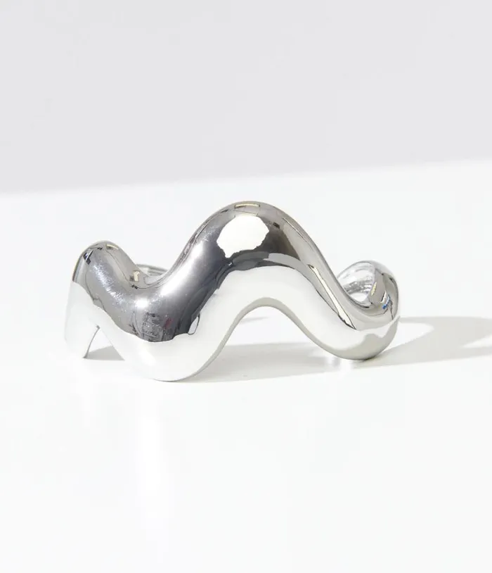 1960s Silver Wavy Bracelet Accessories Unique Vintage Bracelets