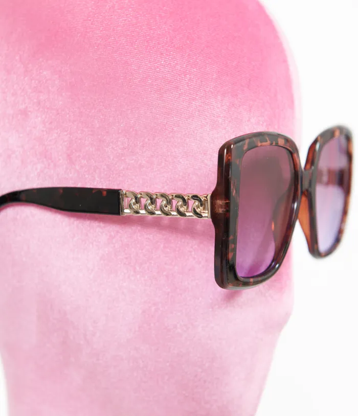 1970s Brown Tortoise Square Sunglasses Accessories Unique Vintage Sunglasses