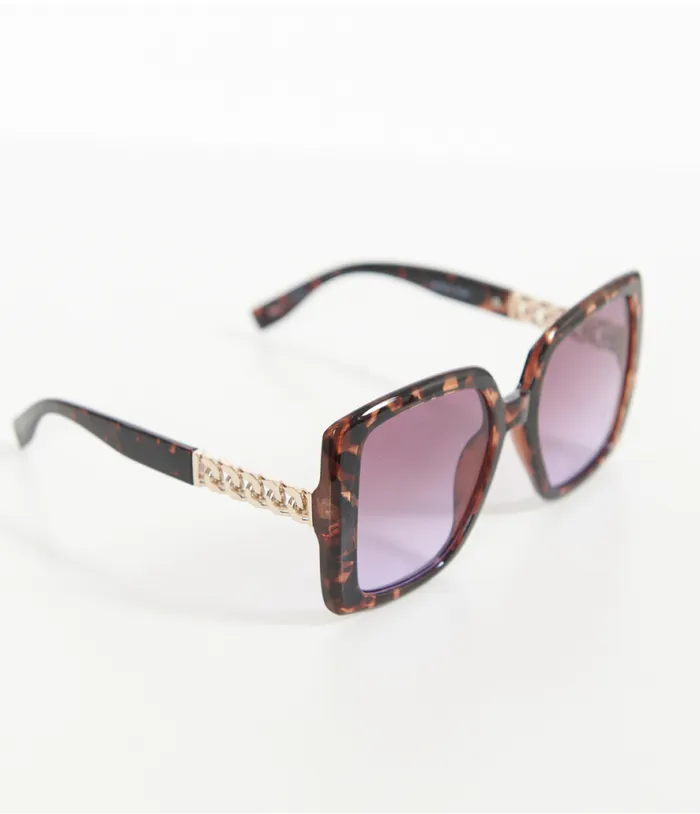 1970s Brown Tortoise Square Sunglasses Accessories Unique Vintage Sunglasses
