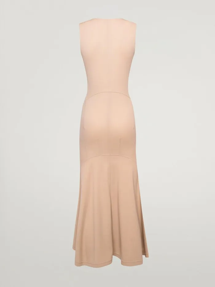 3DCut Body Hugging Dress Cafe Au Lait Women Wolford Dresses and Skirts