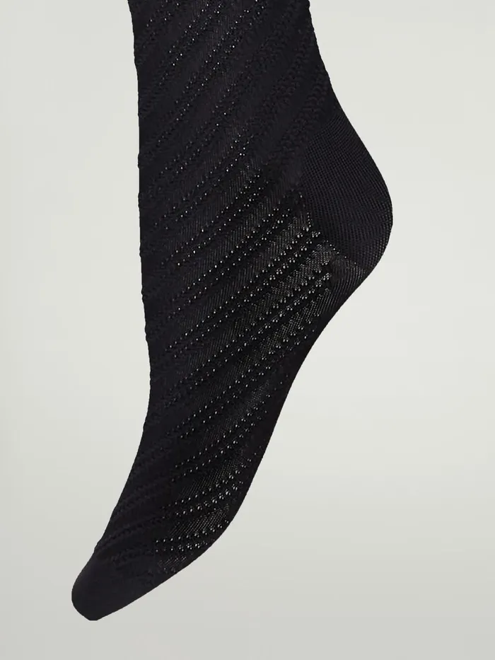 3D Geometric Tights Black Women Wolford Tights
