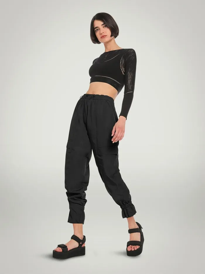 80s Streetstyle Trousers Black Women Wolford Leggings