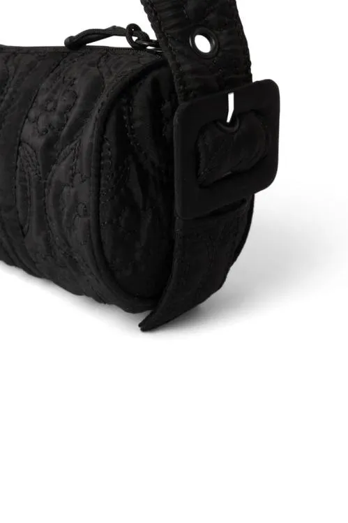 Accessories Bags Damson Madder Barrel Bag In Black Floral Stitch