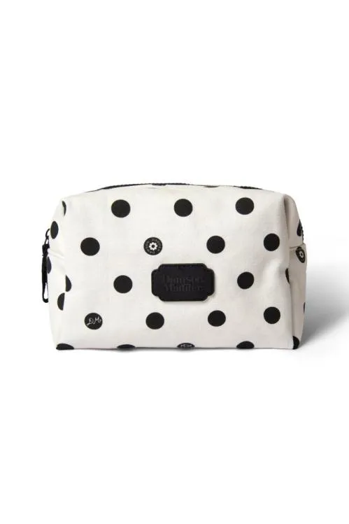 Accessories Makeup Bags Damson Madder Printed Canvas Makeup Bag In Polka Dot